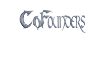 the logo for cofuners on a black background